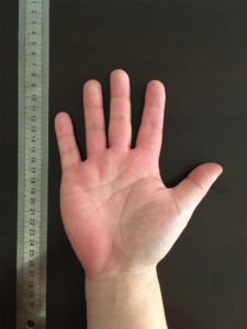 手のひら写真のサンプル